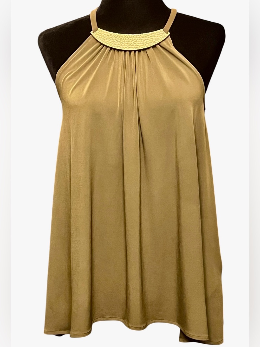 MICHAEL Michael Kors Olive Green with Gold Tone Collar M